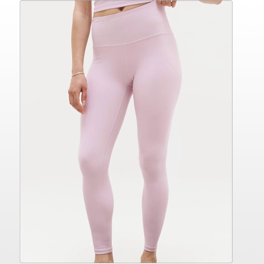 Athleta Elation Tight Medium High Rise Legging Lilac Sky Pink Size Large Petite